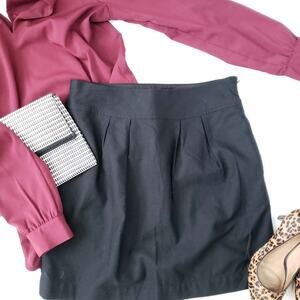 Banana Republic Factory Black Pleated Skirt Sz 4